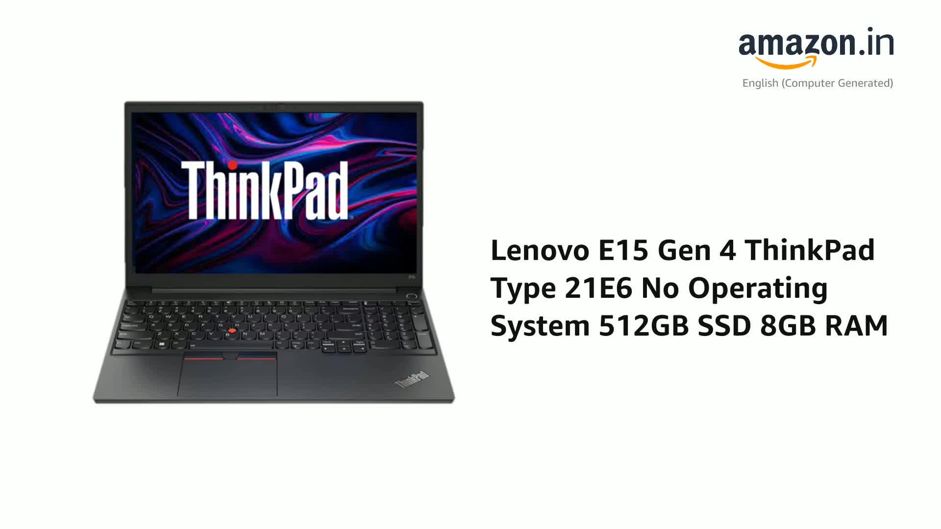 Amazon.in: Buy Lenovo E15 Gen 4 ThinkPad Type 21E6 No Operating